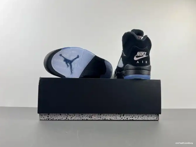 Reimagined HF3975-001 Metallic Jordan Air 5 Black 0427